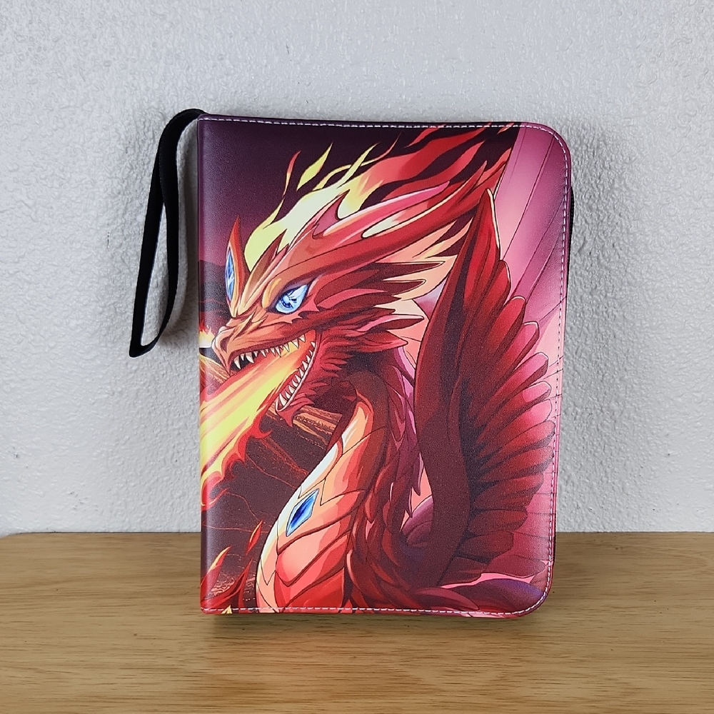 Pokemon Card Binder With 50 Sleeves  Zip Closure Wrist Band For Easy Carry